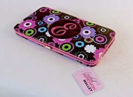 Ladies Monogram Metal Frame Clutch Wallet, Nylon Shell, Embroidered w/Letter &quot;E&quot; - £8.57 GBP