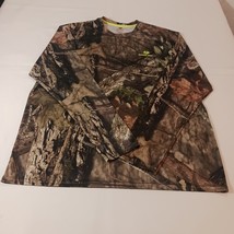 Mossy Oak Shirt Men&#39;s Size 2XL Camouflage Long Sleeve Pocket Tee Hunting - $19.79