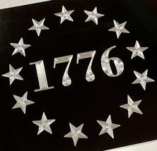 ENGRAVED 1776 13 Stars Betsy Ross US Flag Car Tag Diamond Etched License... - £17.37 GBP