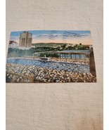 VINTAGE .01 LINEN POSTCARD USED 1950 WILD GAME REFUGE LAKE MERRITT OAKLA... - $13.50