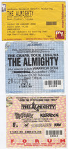THE ALMIGHTY 3 TICKET STUBS 1994 BRIXTON ACADEMY 2006 LONDON 1993 FORUM ... - $19.50