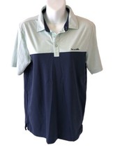 Travis Mathew Polo Shirt Size S Blue Sage Libations Pima Blend EUC! - £24.95 GBP