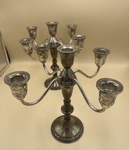 Pair Of Sterling Silver Weighted Duchin Creation 4 Arm Candlestick Cande... - $375.00