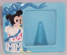 Walt Disney Frame Photo Minnie Mouse Picture Baby Blue Ceramic Vintage - £15.94 GBP