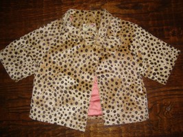 Mia Joy By Joyfolie Cheetah Animal Print Faux Fur Swing Jacket Adorable Girls 7 - £34.90 GBP