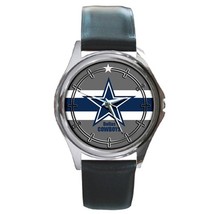 Dallas Cowboys NFL Round Leather Men’s Wrist Watch Gift - £23.59 GBP