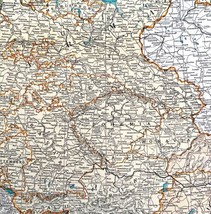 Germany Hungary Poland 1935 Map Berlin Europe 14 x 11&quot; LGAD99 - £39.90 GBP