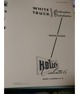 White Truck Carburetors Distributors Specifications Catalog Holley 1951 - $12.28 CAD