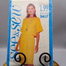 Vintage Sewing PATTERN See and Sew 5417, Butterick 1991 Misses Top and Skirt - £6.06 GBP