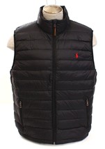 Polo Ralph Lauren Black Packable Down Blend Filled Puffer Vest Men&#39;s XXL... - $199.99