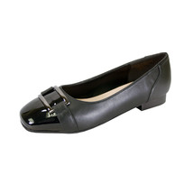  PEERAGE Tonya Women Wide Width Leather Square Toe Comfort Flat   - $59.95