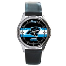 Carolina Panthers NFL Round Leather Men’s Wrist Watch Gift - £23.98 GBP
