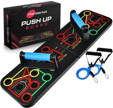 Push Up Board Portable Home Gym Equipment Men Women Muscle Max Pushup Board Resi - £17.99 GBP