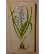 Bluebell ART PICTURE Garden theme Wall Plaque Picture Blue Flower - £11.98 GBP