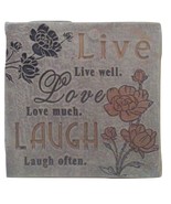 LIVE LOVE LAUGH PLAQUE Sign 4&quot; Ceramic NEW - £7.98 GBP