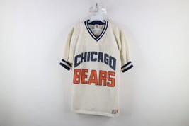 Vtg 80s Mens M Spell Out Chicago Bears Football Jersey Ringer T-Shirt USA Mesh - £46.74 GBP