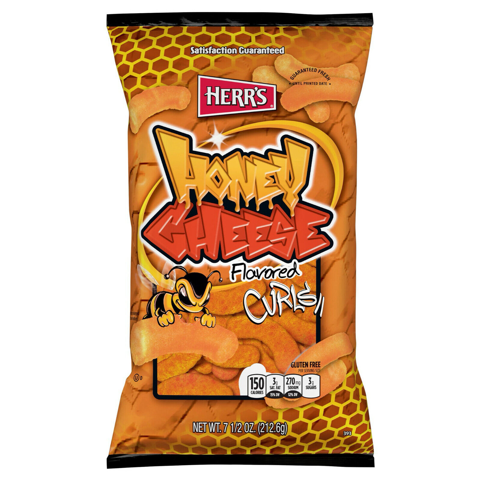 Primary image for Herr's Honey Flavored Cheese Curls, 4-Pack 7.5 oz. Bags