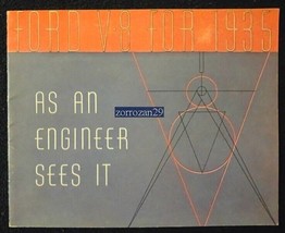 1935 Ford V-8 &#39;&#39;as An Engineer Sees It&#39;&#39; Brochure Di Vendita A Colori... - £36.52 GBP