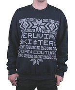 Dope Couture Peruvian Ski Team Crewneck Navy Sweatshirt Sweater New - £27.04 GBP