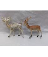 Set Of (2) Vintage Wildlife Deer Plastic Toy Figures 2&quot; - $282.06 MXN