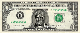 TWO FACE Dark Night on a REAL Dollar Bill Cash Money Collectible Memorab... - £6.23 GBP
