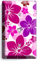 Pink Hawaiian Hibiscus Flowers Phone Telephone Wall Plate Cover Girls Room Decor - £8.04 GBP