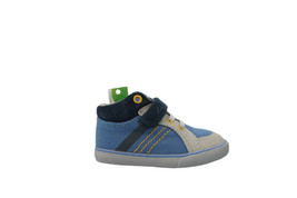 [05940] Clarks Juggle IT INF Boys Kids Denim Blue Wide Shoes - $74.95