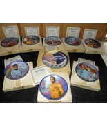 Vintage 1985 The Hamilton Collection Complete Set of 9 Star Trek Plates - $300.00