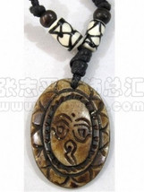 Tibetan Spiral Weaving Beaded Carved Buddha Eye Sunflower Yak Bone Necklace - €4,02 EUR