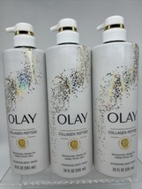 (3) Olay Collagen Peptide Body Wash w/ Vitamin B3 Hydrating Firming ￼20oz - £20.77 GBP