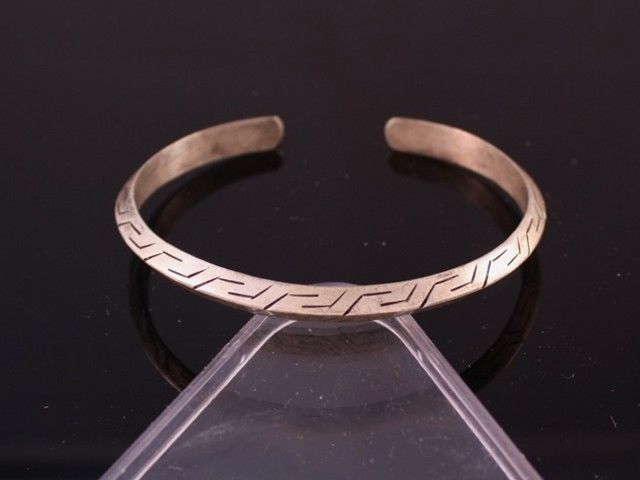 Solid Tibetan Triangular Corrugated Repetitive Pattern Peace Blessing Br... - $6.26