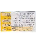 Animals 1983 Ticket Stub Eric Burdon Toronto CNE Bandshell + 2014 Kingst... - $14.75