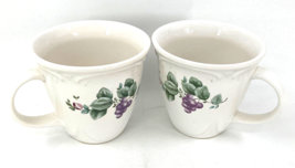 Pfaltzgraff Grapevine Cafe Mugs Set of 2 Large 4&quot; x 4 1/4&quot; USA Made Exce... - £19.59 GBP