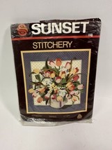 Vtg. Spring Flowers in Crystal Crewel Embroidery Kit Barbara Jennings Ir... - $19.99