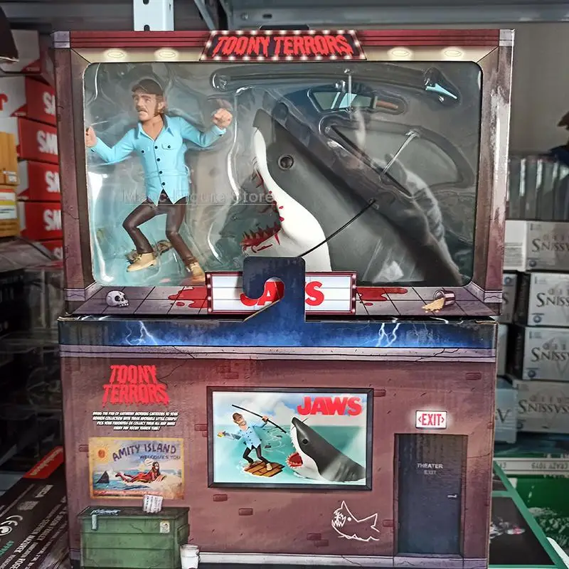 Neca Jaws Toony Terrors Jaws and Quint Action Figure Shark Cosplay Anime - £36.01 GBP