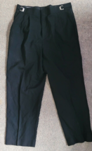 Men Tuxedo Pants Black FWI Adjustable Waist 36-38R Dry Clean Wedding Pro... - $21.99