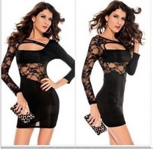 Sexy Women&#39;s Exquisite Floral Lace Bodycon Slim Mini Party Dress &amp; G-str... - $12.55