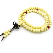 Fragrant 108 8X7mm White Sandalwood Buddhist Prayer Beads Mala Necklace-30&quot; - $8.05