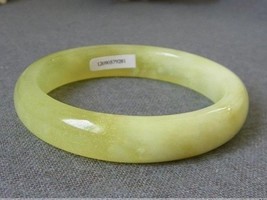 Very Rare Large Flat Glittering Jade Bangle Bracelet 63mm/2.48&quot;   Natural - $26.05