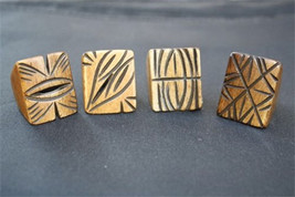 Large &amp; Thick Tibetan Carved Auspicious Pattern Yak Bone Amulet Ring, Th... - $3.55