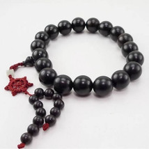 Large Tibetan 18 15mm Black Sandalwood Dharma Wheel Prayer Beads Mala Ro... - $294.90 MXN