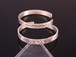 Solid Tibetan White Copper Delicate Carved Star Moon Weaving Cuff Bracel... - $8.05