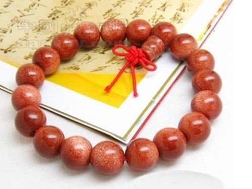 Stretchy Tibetan 19 10mm Energy Goldstone Prayer Beads Wrist Mala Bracel... - $5.36