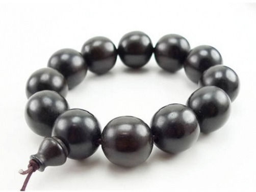 Huge Stretchy Tibetan 12 20mm Black Sandalwood Prayer Beads Wrist Mala B... - $7.15