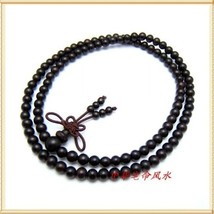 Tibetan 108 6mm Black Sandalwood Prayer Beads Yoga Meditation Mala Neckl... - $8.03