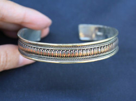 Beautiful Tibetan 3-color Copper Multi Weaving Delicately Braided Cuff B... - $11.02 CAD
