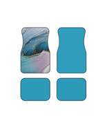 Elegant Blue Marble Car Mats, Luxe Vehicle Accessories, Custom Auto Mats - $119.58