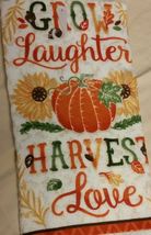 AUTUMN theme KITCHEN SET 2-piece Towel Potholder Grow Laughter Harvest Love NEW image 5