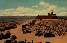 Linen POSTCARD-PANORAMA Of Top Of Pikes Peak &amp; The Summit House, Colorado BK43 - £3.11 GBP