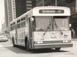 1984 Chicago Transit Authority CTA Bus #1606 Route 56 Milwaukee B&amp;W Photograph - £7.58 GBP